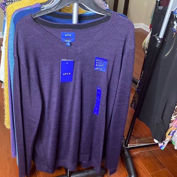 Slim Fit Men Sweater Purple. - Picture 1 of 4